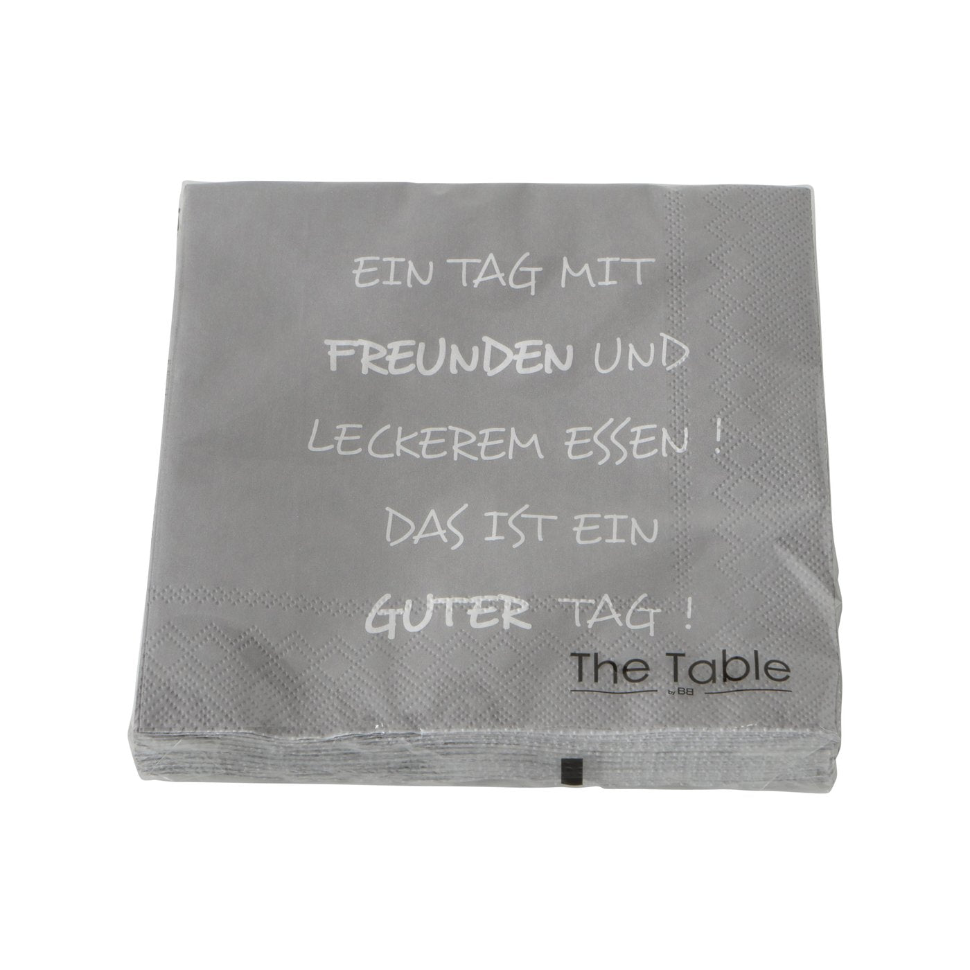 Servietten grau 16,5x16,5 cm " Gäste " in drei Varianten von Boltze