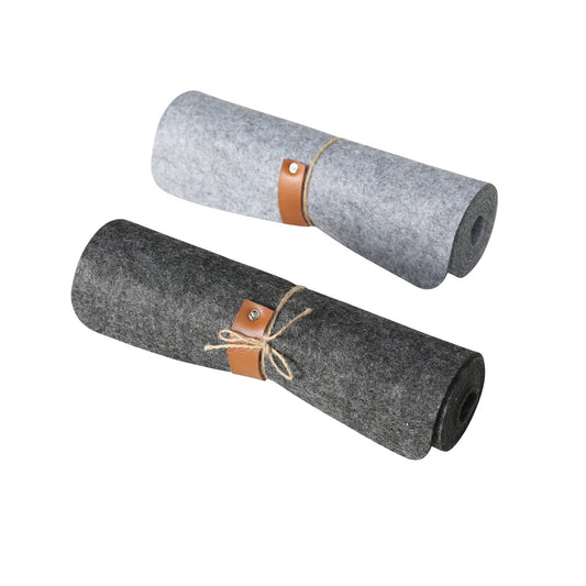 Tischläufer 120cm hellgrau/dunkelgrau/beige von Boltze