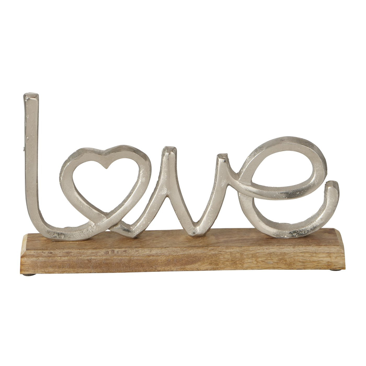 Dekoaufsteller/Schriftzug aus Holz und Aluminium "Home/Love" von Boltze - Liebe - zu hause