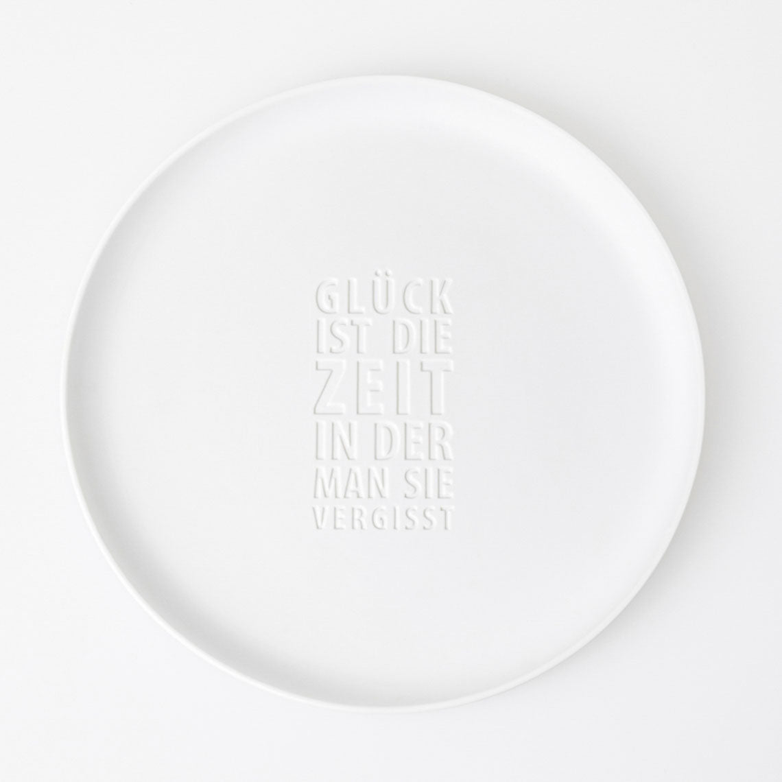 Schale/Teller aus Porzellan " Glück " von räder design Spruch Glück ist die Zeit in der man sie vergisst - Geschenk Mitbringsel