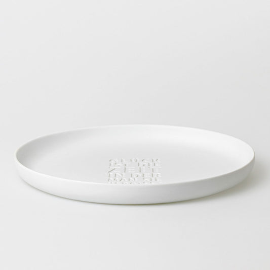 Schale/Teller aus Porzellan " Glück " von räder design Spruch Glück ist die Zeit in der man sie vergisst - Geschenk Mitbringsel