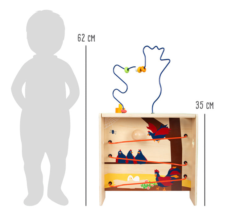 Motorikwürfel aus Holz "Landleben" von small foot - Spielwürfel Tiere lernen