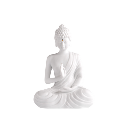 Buddha Figur sitzend aus Porzellan ( klein ) von räder design modern living