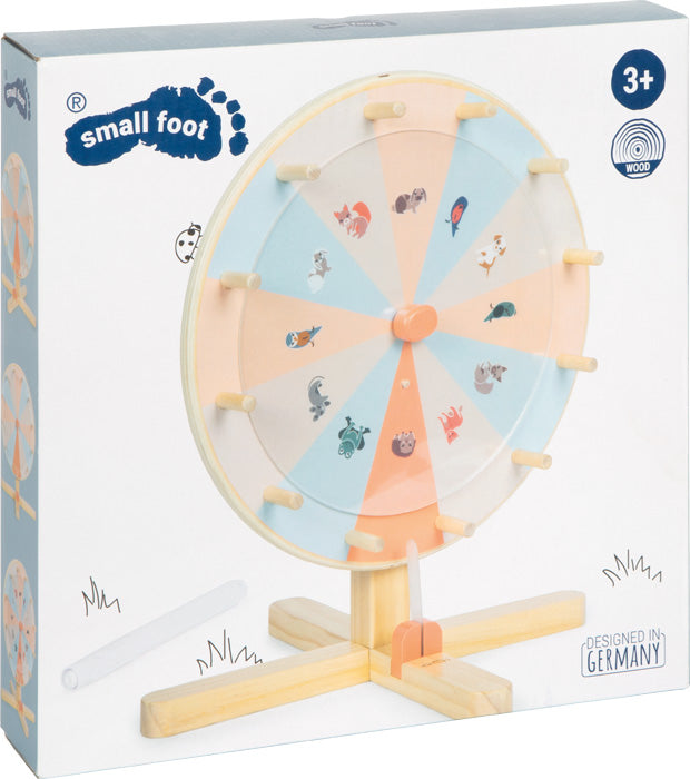 Glücksrad aus Holz zum beschreibbar von small foot - Spiele Kindergeburtstag