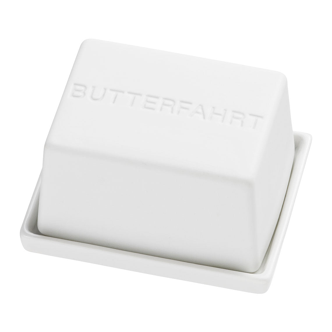 Butterdose (klein) aus Porzellan "Butterfahrt" von räder mit Schiff und Wellen Maritim Geschenkidee (halber Butter Block)