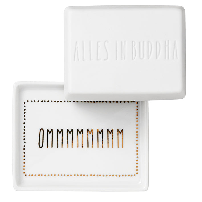 Butterdose (klein) aus Porzellan "Alles in Buddha" von räder Hingucker dekorativ lustig Geschenk (halber Butter Block)