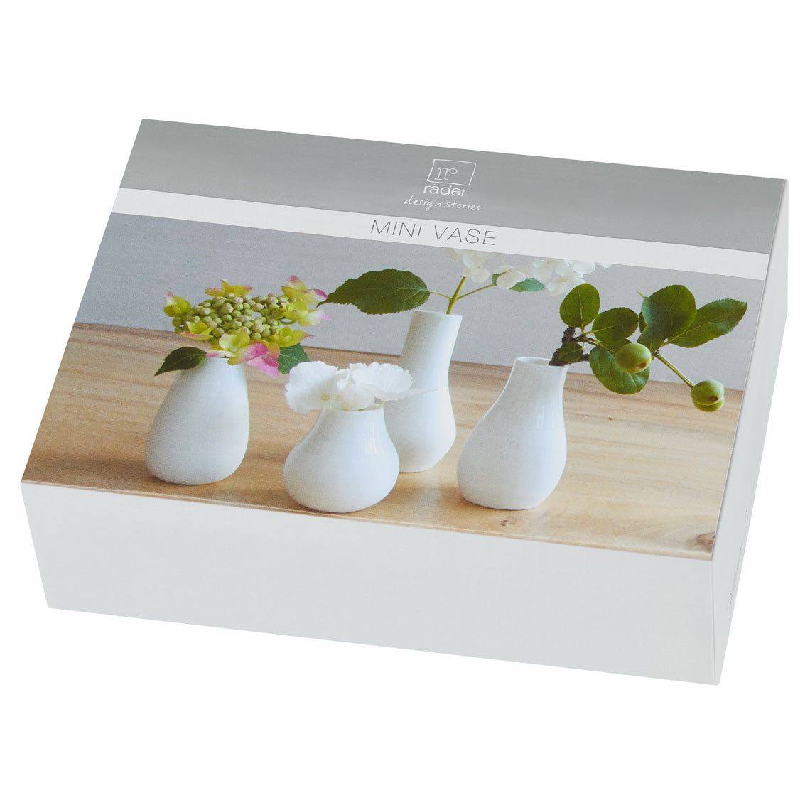 Minivasen aus Porzellan 4er-Set von räder design Formschön dekorativ Geschenk Vasen