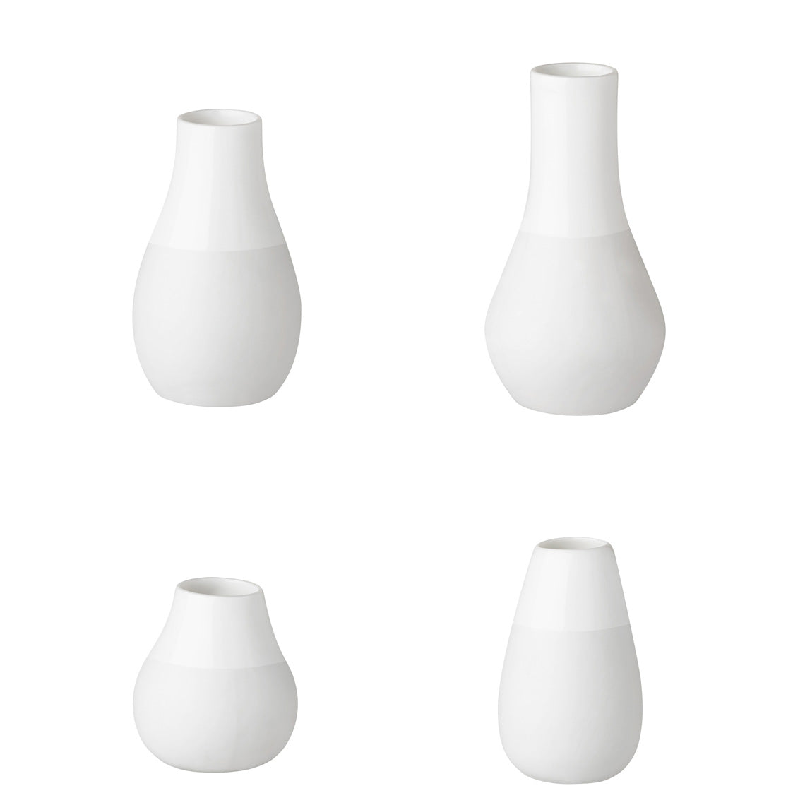 Minivasen aus Porzellan 4er-Set von räder design Formschön dekorativ Geschenk Vasen