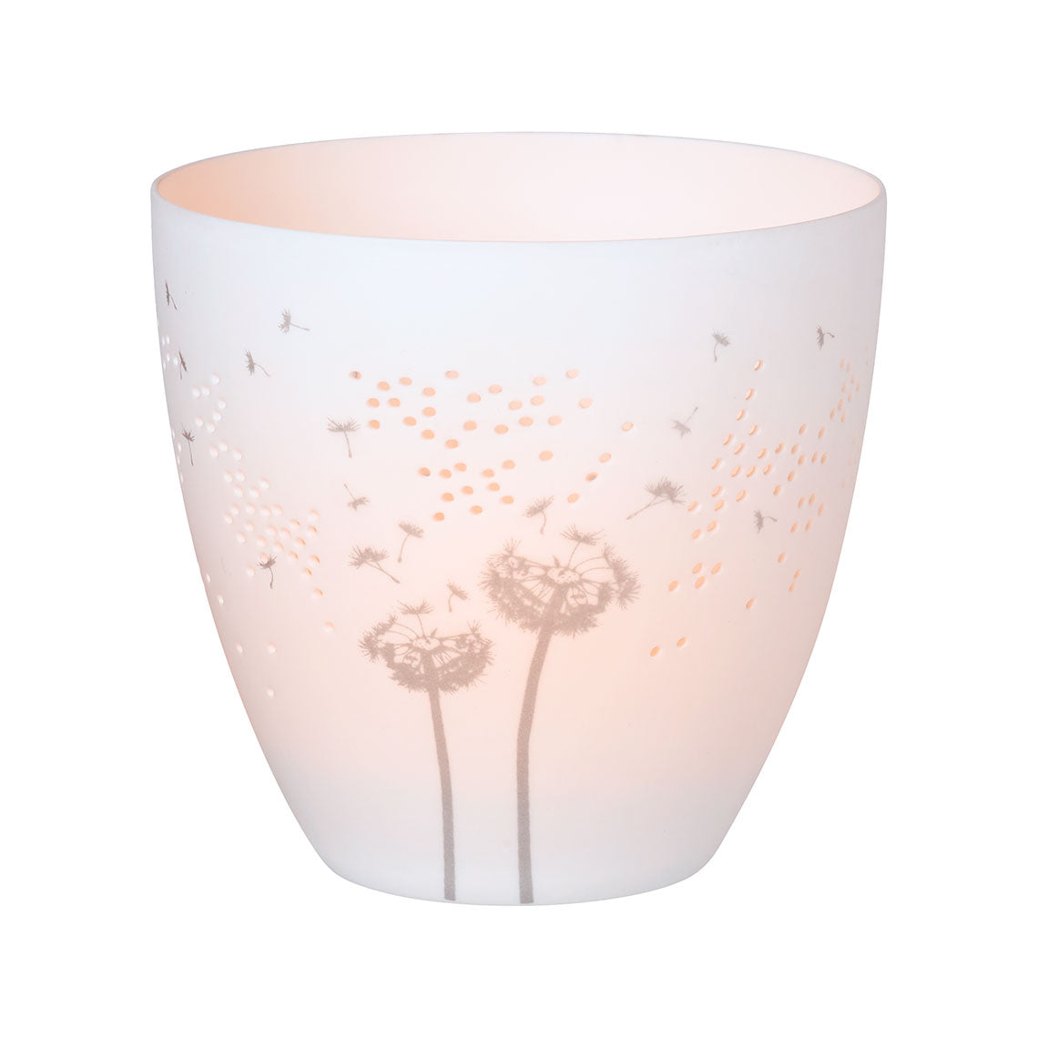 feiner Teelichthalter aus Porzellan "Pusteblume" von räder design exclusiv und dekorativ