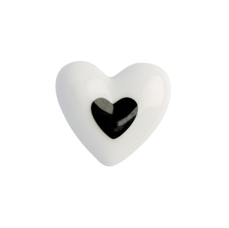 Porzellanherzen schwarz von räder design mit verschieden Mustern nach Wahl Handschmeichler Geschenk Hochzeit