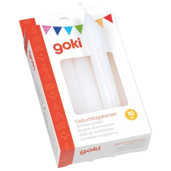 Geburtstagskerzenset von goki Nachfüll Kerzen für Goki Geburtstagszug in Weiß