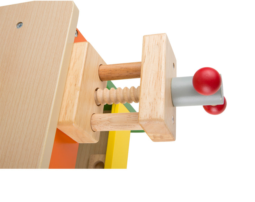 kleine Werkbank aus Holz mit Zubehör von small foot - Bauen Werkzeug Schraubenzieher