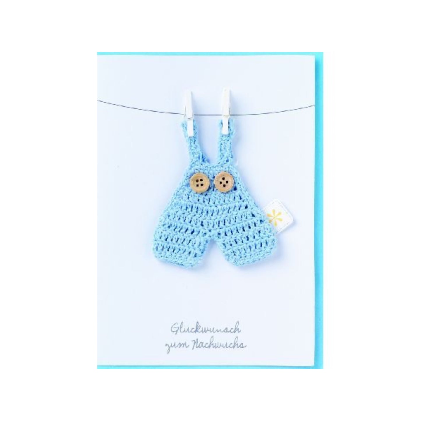 Karte zur Geburt blau/Junge "Glückwunsch zur Geburt" von räder design - Geschenk zur Geburt