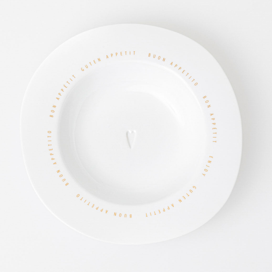 Teller aus Porzellan " Guten Appetit. Buon Appetito. " von räder design