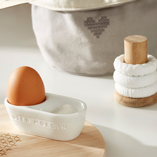 Eierbecher aus Porzellan " Guten Morgen " von räder design