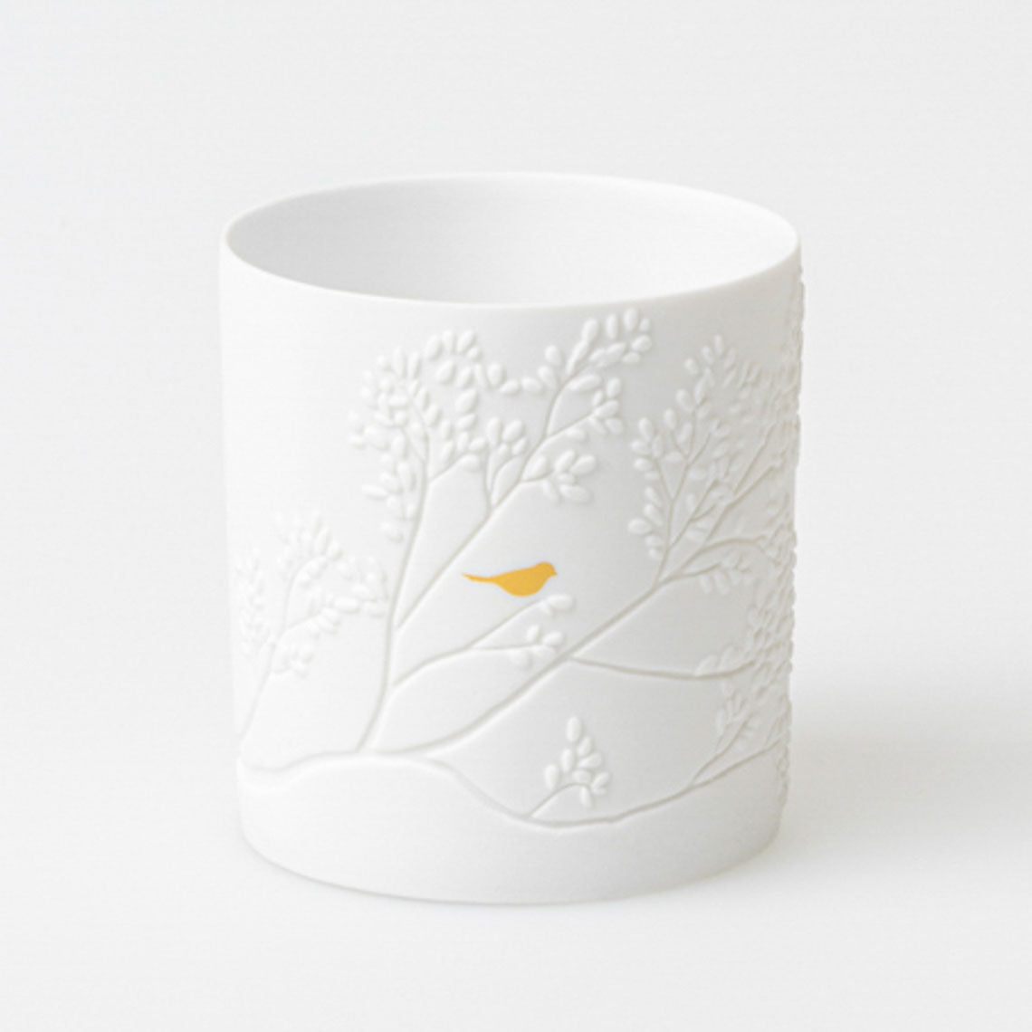 Teelichthalter aus Porzellan " Goldvogel " von räder design Vögel