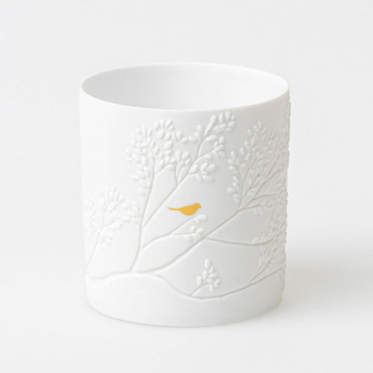 Tealight holder made of porcelain " Gold Bird " by räder design birds