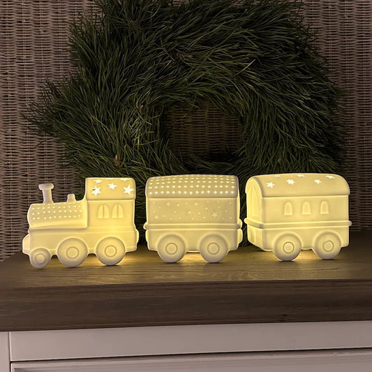 LED-Lichtzug aus Porzellan 3-teilig von räder design - Weihnachten Weihnachtsdekoration