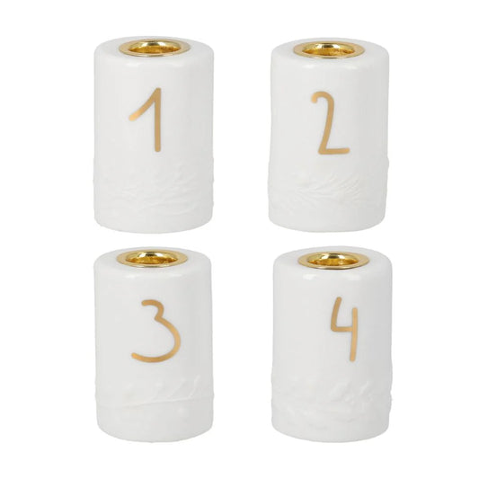 Advents-Kerzenhalter 4er-Set aus Porzellan von räder design - Weihnachten Weihnachtsdekoration