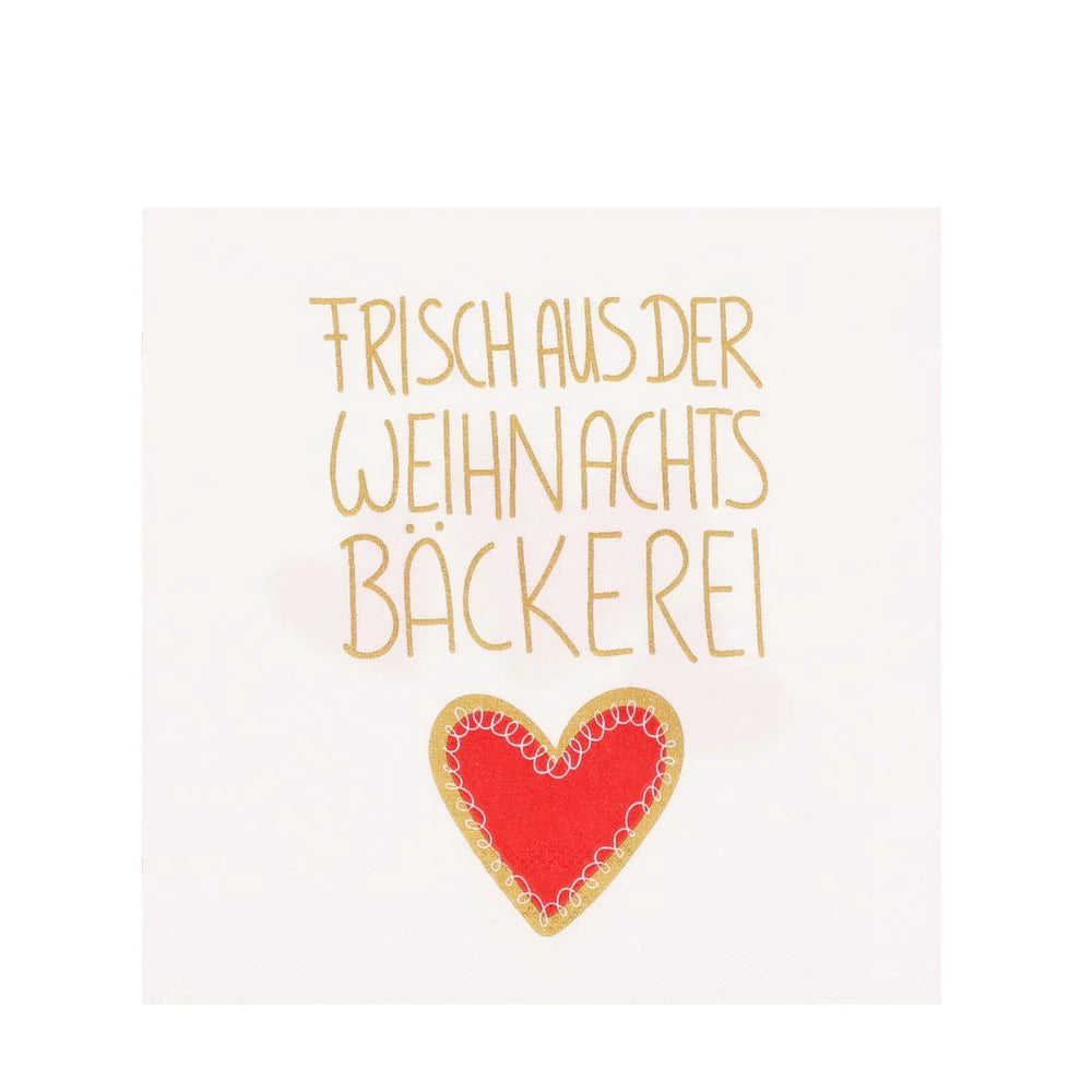 Cocktailservietten 25x25cm "Frisch aus der Weihnachtsbäckerei" von räder design - Weihnachten Weihnachtsdekoration