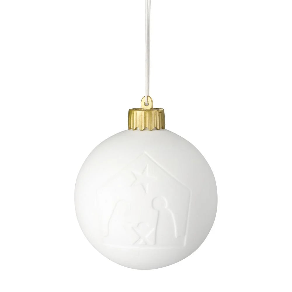 LED-Lampe Weihnachtskugel aus Porzellan "Krippe" von räder design - Weihnachten Weihnachtsdekoration