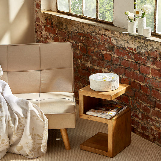 große Deko-Schale aus Porzellan mit Blumenmuster von räder design - Hingucker Schale