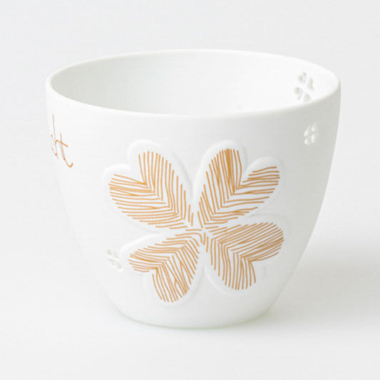 fine tealight holder (small) made of porcelain "Glückslicht" by räder design