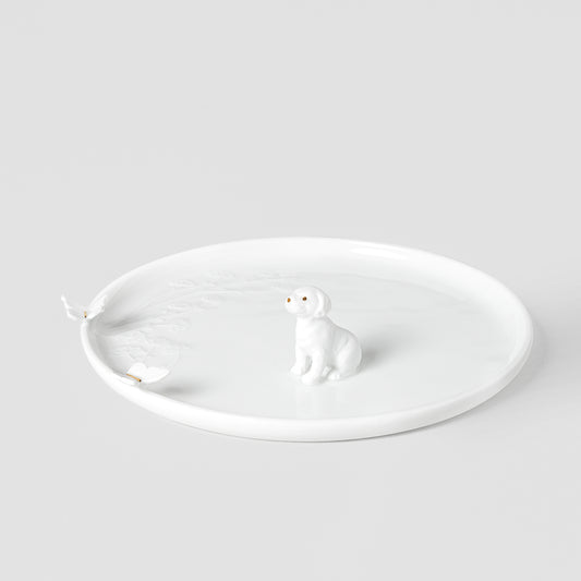 Teller aus Porzellan mit Details "Hund" von räder design Hundefreunde