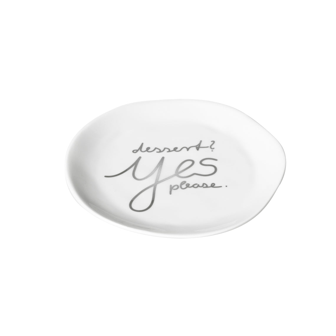 Teller (klein) aus Porzellan " Dessert? Yes, please " von räder design