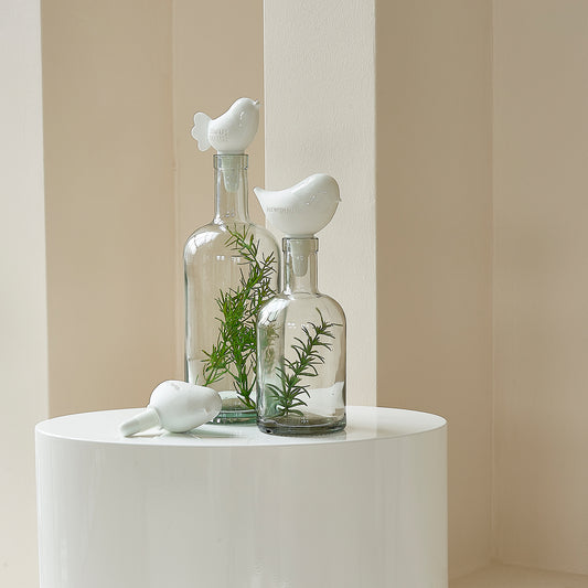 Flaschenverschluss aus Porzellan " Schnapsdrossel " von räder design