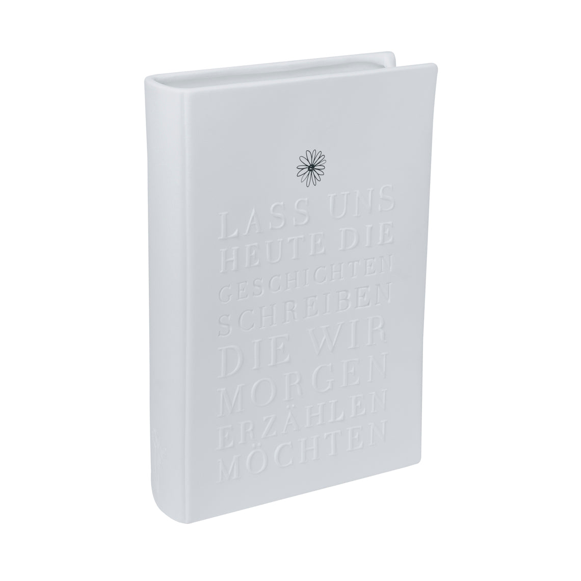 Vase aus Porzellan Buchform " Lass uns Geschichten schreiben " von räder design