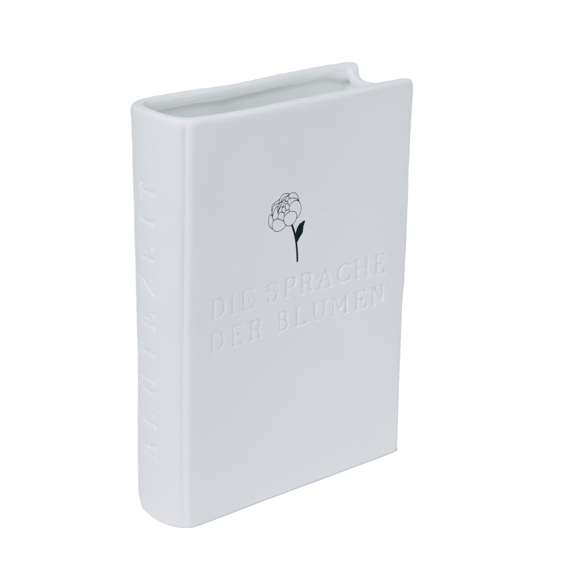 Vase aus Porzellan Buchform "Die Sprache der Blumen" von räder design