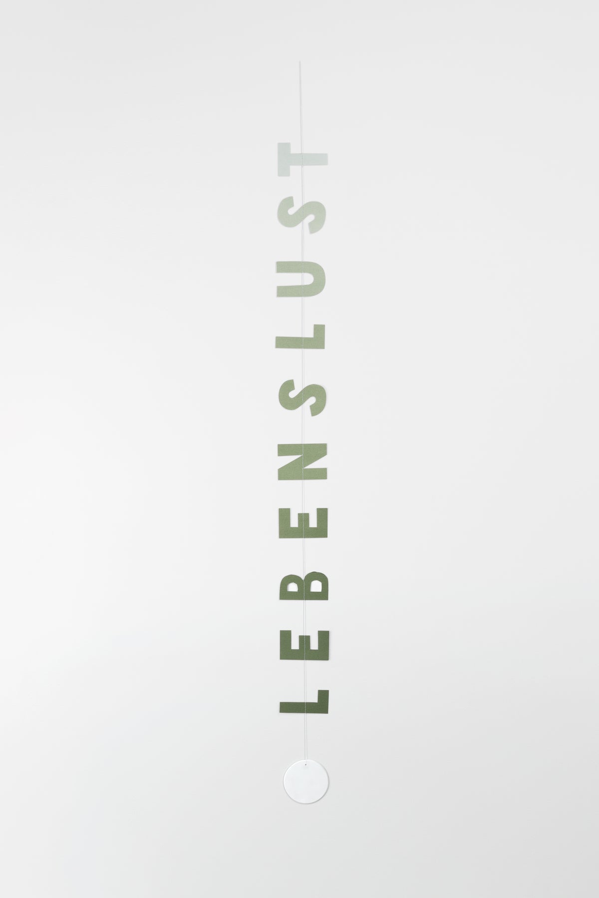 Textkette Papierkette Lebenslust von räder schöner Spruch Leben Länge:97cm