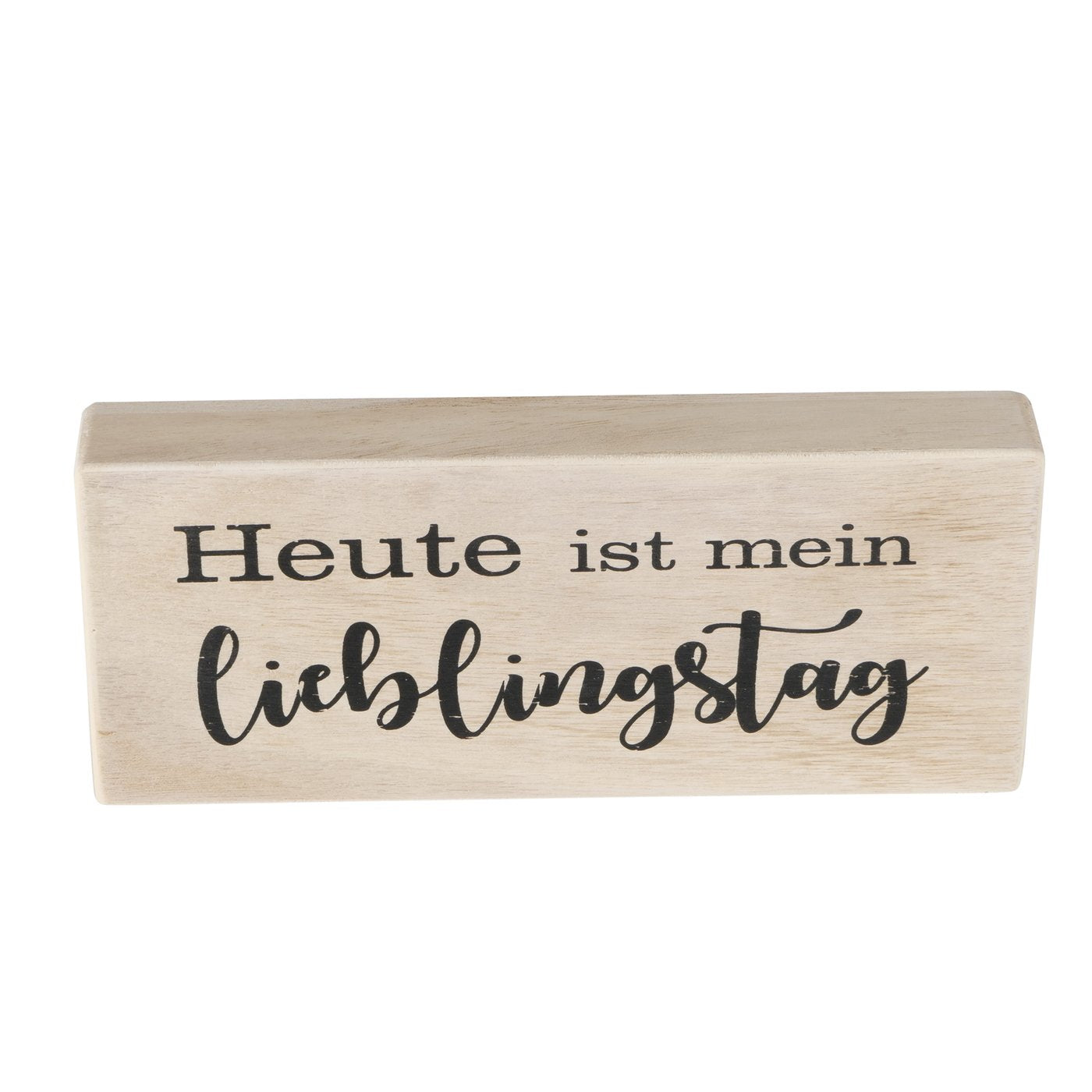 Holzschild-Set mit Spruch "Leben ist zu kurz/Lieblingstag" 2 Stück von Boltze - Dekoaufsteller aus Holz