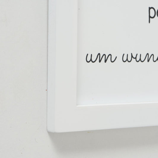 Bild im Rahmen 30x40 cm mit Spruch über das Leben weiß von Boltze