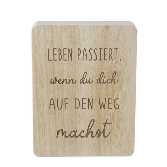 Schild aus Holz "Momente" von Boltze Sprüche auf Holz
