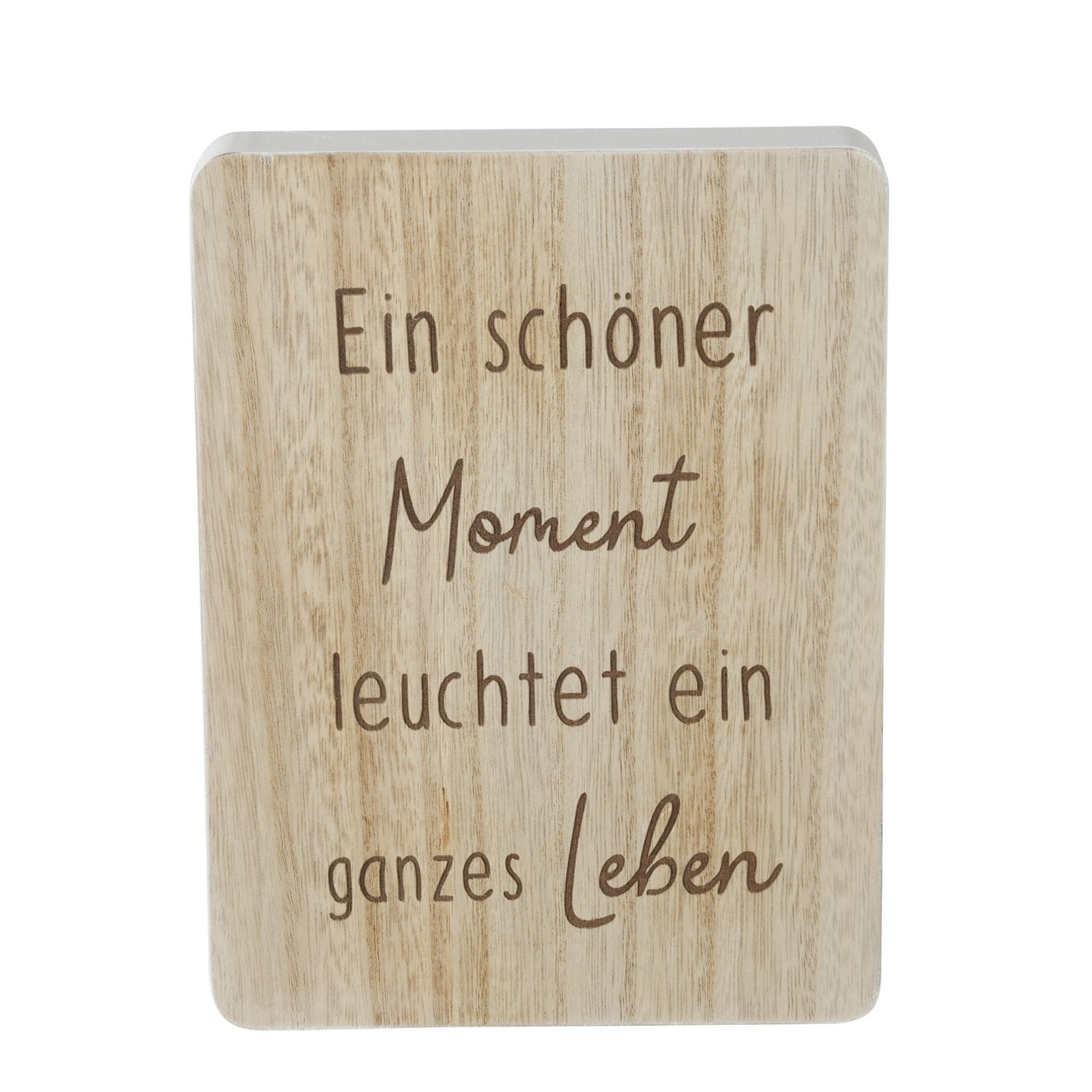 Schild aus Holz "Momente" von Boltze Sprüche auf Holz