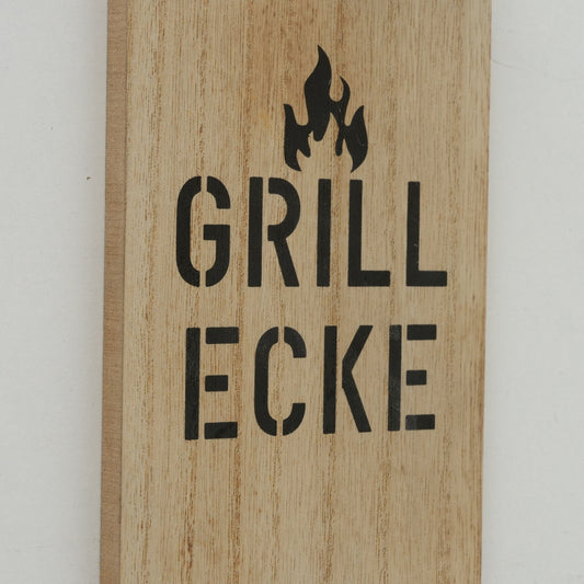 Flaschenöffner aus Holz zum Aufhängen "Grillecke/Feierabendbier" von Boltze