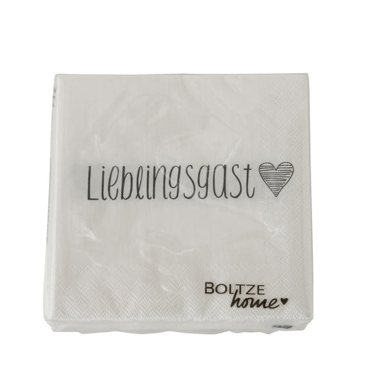 Cocktailservietten 12,5x12,5 cm " Lieblingsgast " von Boltze Gast Serviette