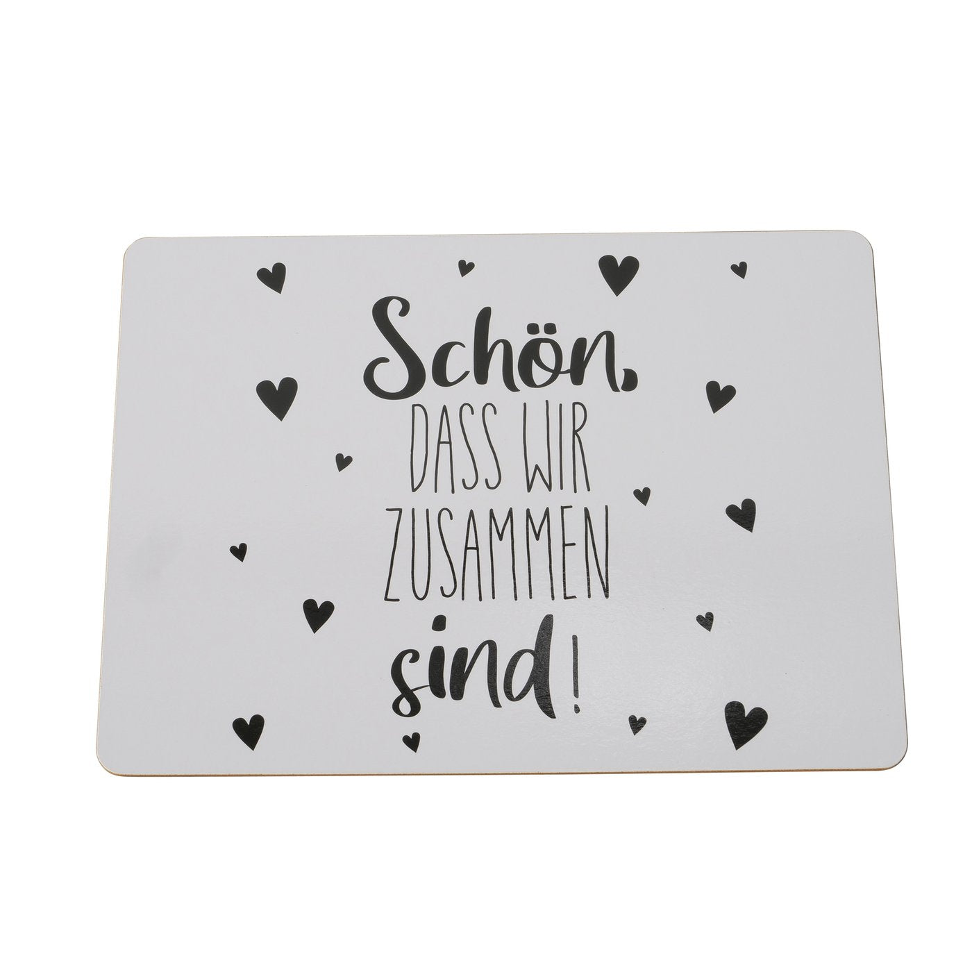 Tischsets aus Korkeiche 4er-Set "Schön dass wir zusammen sind / essen" von Boltze