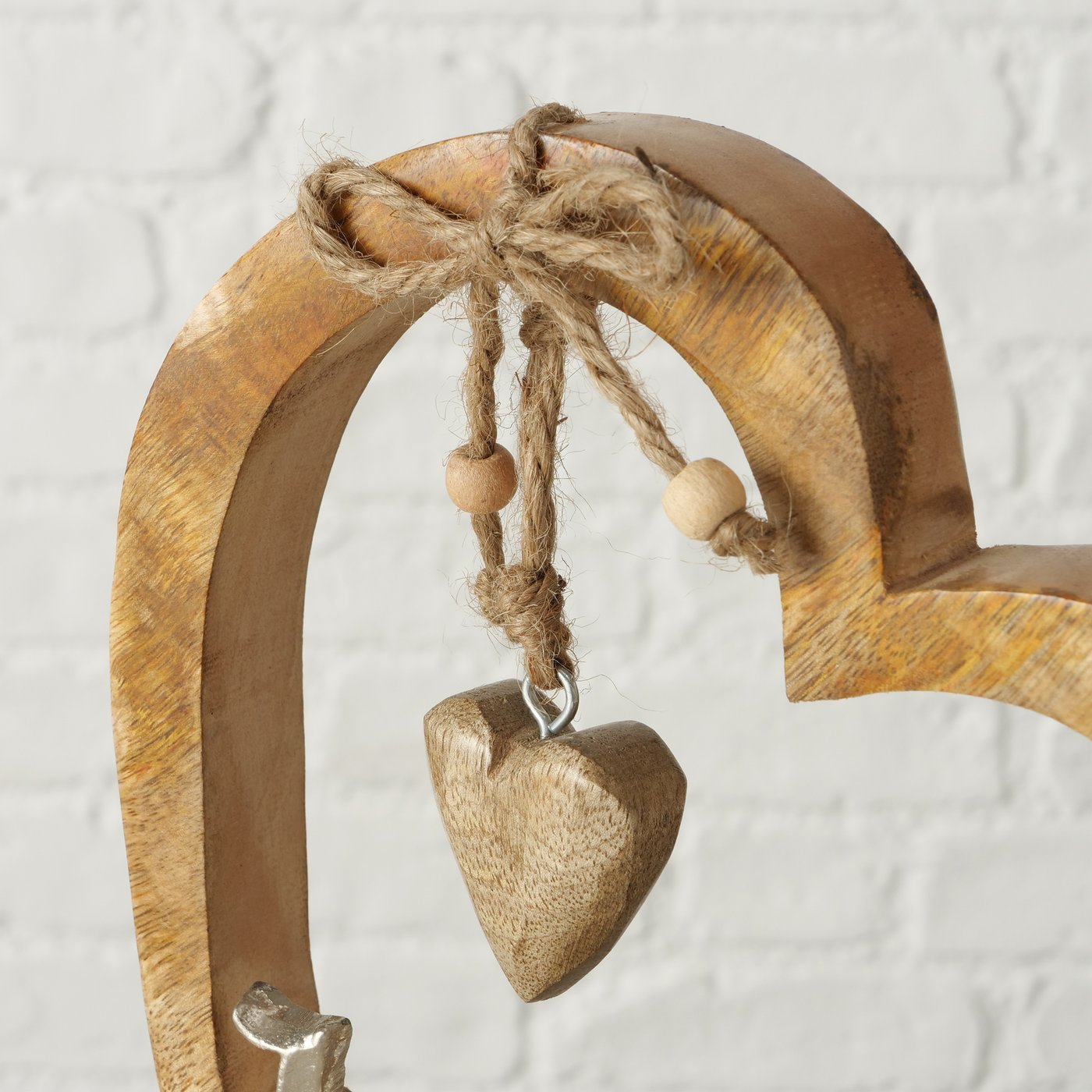 Dekoaufsteller aus Holz und Aluminium mit Herz "Liebe" von Boltze