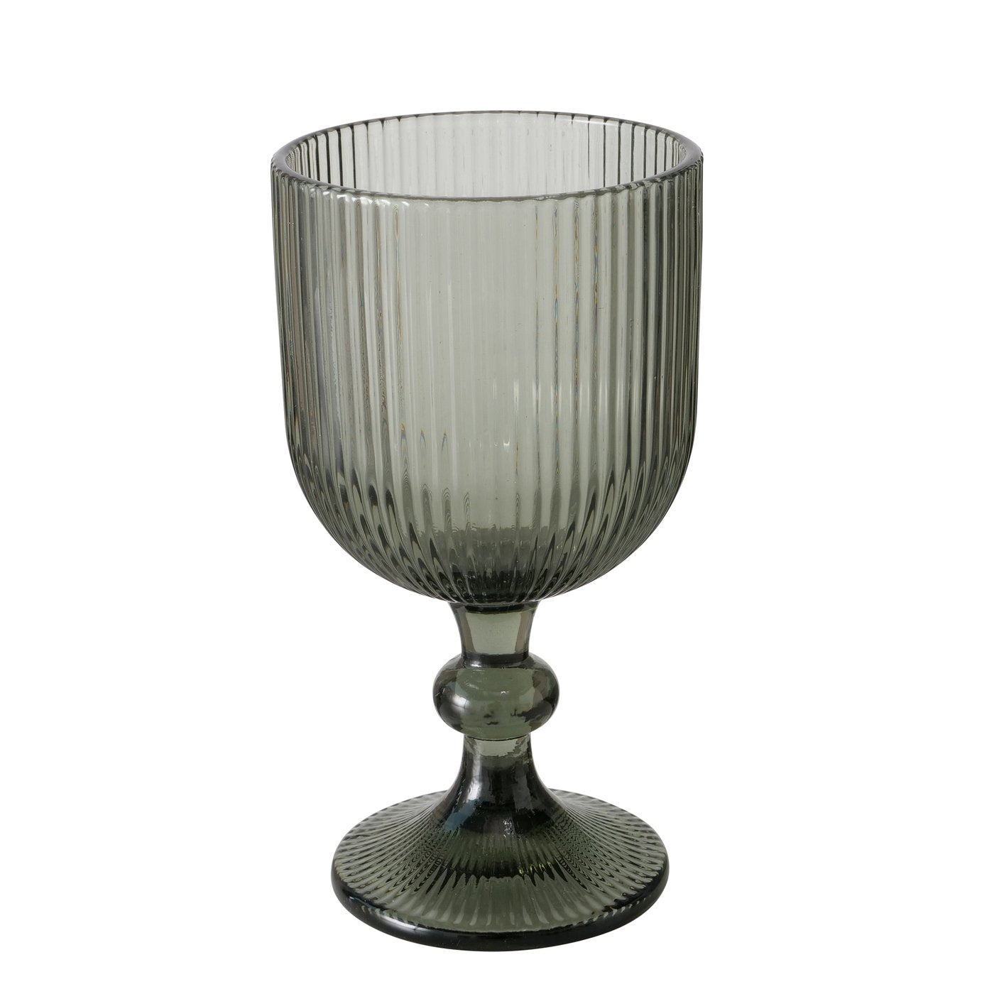 Weinglas mit Rillen-Relief Dunkelgrau von Boltze Modernes Glas in Grau – Enni´s Shop