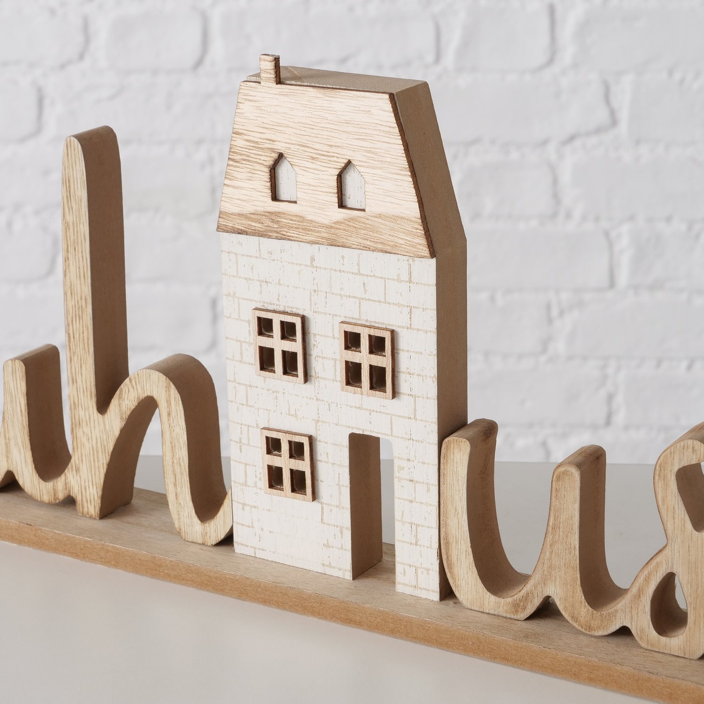 Dekoaufsteller/Schriftzug aus Holz "Zuhause" in zwei Varianten von Boltze