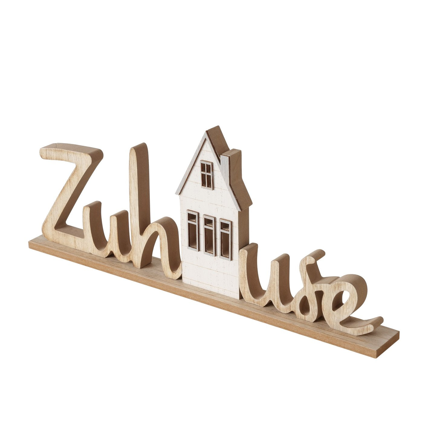 Dekoaufsteller/Schriftzug aus Holz "Zuhause" in zwei Varianten von Boltze