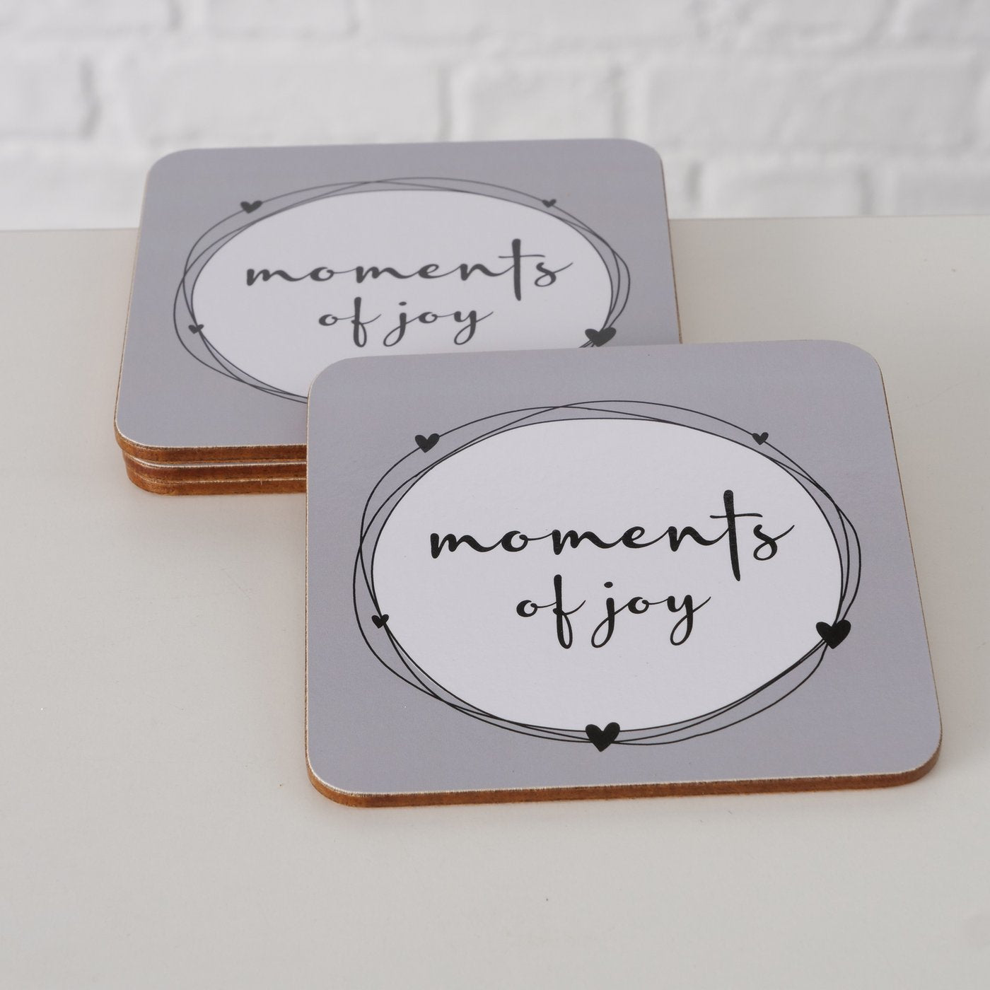 Untersetzer aus Holz 4er-Set " Moments " von Boltze
