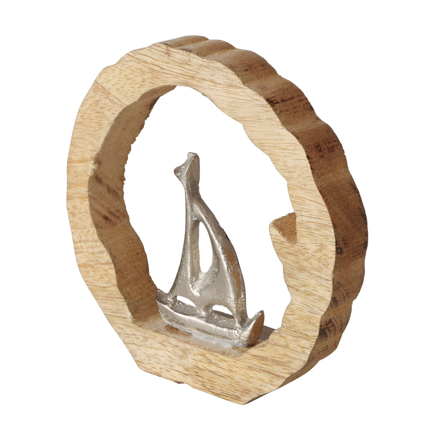 Dekoaufsteller Anker oder Boot aus Mangoholz von Boltze - Maritime Dekoration Aufsteller