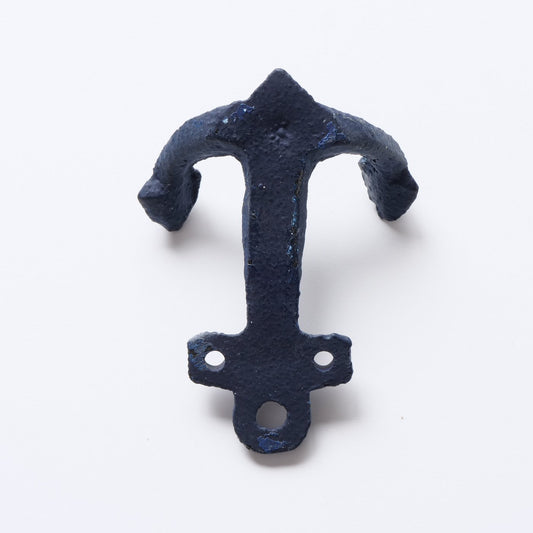 Coat hook anchor made of metal, in your choice of dark blue/light blue/white by Boltze - Maritime decoration