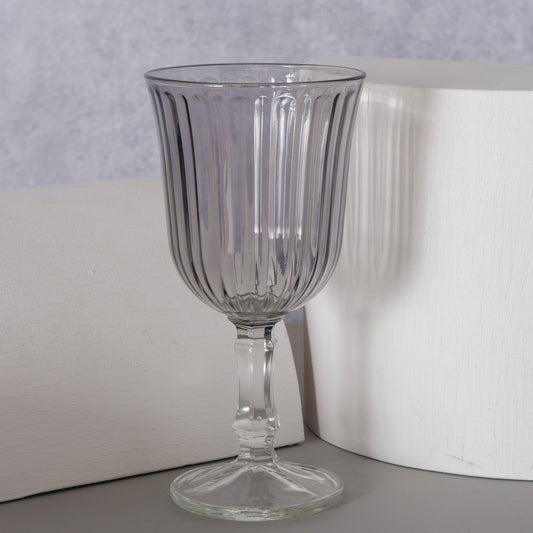 Weinglas grau mit Rillen-Relief von Boltze Modern Living Weinglas