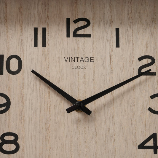 Wooden wall clock with interchangeable date cards by Boltze - vintage decoration