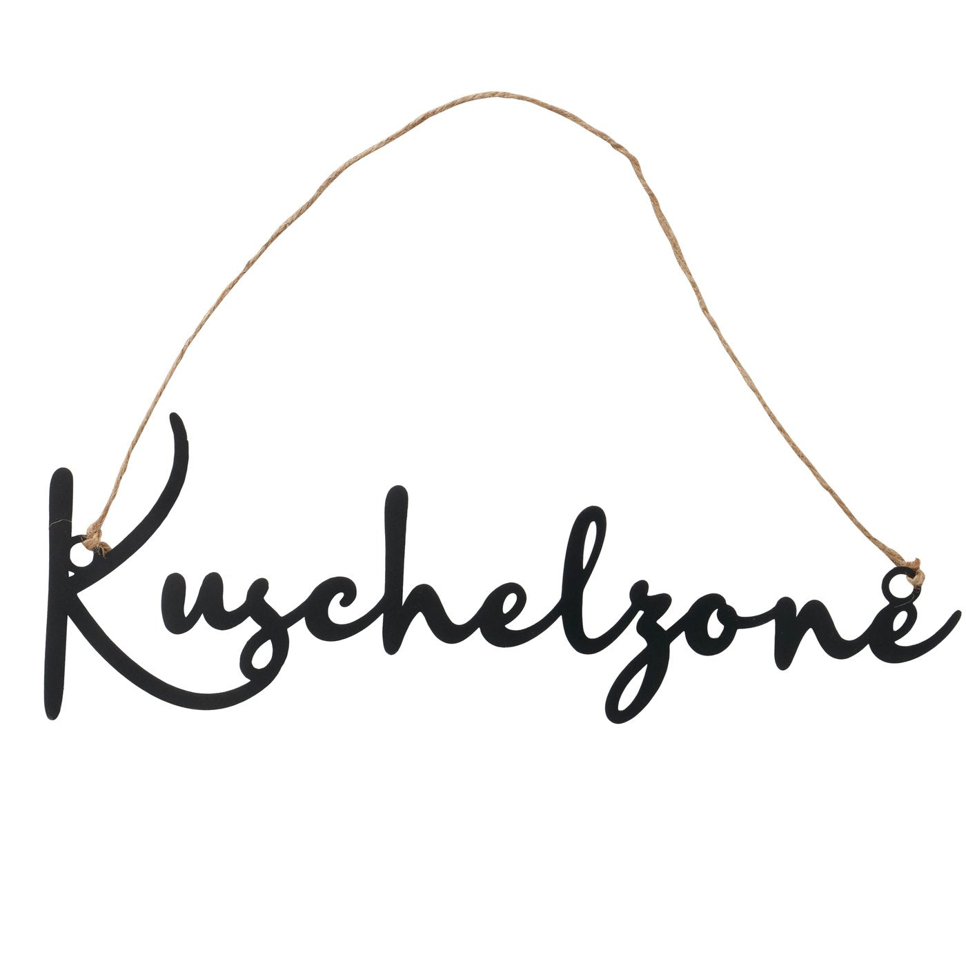 Schriftzug aus Metall zum Aufhängen " Liebesnest Kuschelzone " von Boltze - Dekoration Schlafzimmer Liebe